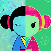 Kokeshi Dolls. Traditional illustration, and Animation project by PJ Patten - 02.14.2022