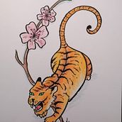 Tiger. Un proyecto de Ilustración tradicional y Bellas Artes de Bronwyn Tudor - 14.02.2022