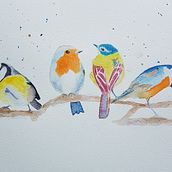 My project of the course: Illustrating birds with artistic watercolor. Ilustração tradicional, Pintura em aquarela, Desenho realista e Ilustração naturalista projeto de madewitheer - 14.02.2022