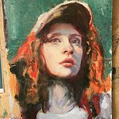 My project in Contemporary Oil Portraiture course. Projekt z dziedziny Trad, c, jna ilustracja,  Sztuki piękne,  Malarstwo i Malarstwo olejowe użytkownika Louise Brown - 14.02.2022