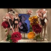 GIANT PAPER FLOWERS WINDOWS DISPLAY - Vetrine allestite con fiori giganti autoportanti per apertura punto vendita INTIMISSIMI di Milano. Arts, Crafts, Design, Fine Arts, Spatial Design, Retail Design, Creativit, and Paper Craft project by Monica Dal Molin - 02.14.2022
