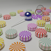 Lollipop and Candys. Un progetto di 3D, Animazione 3D e Progettazione 3D di Fer Hildt - 06.02.2022