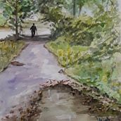 Proyecto paisaje natural acuarela. Ilustração tradicional, e Artes plásticas projeto de vicmirmir - 14.02.2022