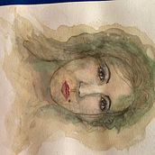 Mi Proyecto del curso: Retrato artístico en acuarela. Fine Arts, Painting, Watercolor Painting, and Portrait Drawing project by Amparo Velez - 02.10.2022