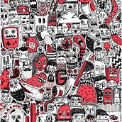 Mirror doodle . Traditional illustration, Screen Printing, Comic, Portrait Drawing, Artistic Drawing, Pencil Drawing, Drawing, Fine Arts, Character Design, Education, Children's Illustration, Creating with Kids, Editorial Illustration, and Picturebook project by Cédric Charrier - 02.15.2022