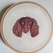 Meu projeto do curso: Needle painting para principiantes. Embroider, Naturalistic Illustration, and Textile Design project by Crys Alcalde - 02.09.2022