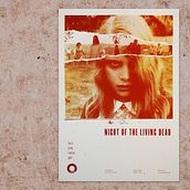 Night of the Living Dead - Alternative movie poster. Poster Design, and Screen Printing project by Grzegorz Baczak - 02.11.2022