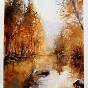Mi Proyecto del curso: Paisajes naturales en acuarela. Un proyecto de Bellas Artes, Pintura, Pintura a la acuarela e Ilustración tradicional de b_espinoza_castro - 15.02.2022