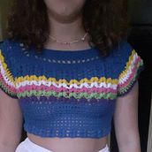 Meu projeto do curso: Técnicas de crochê para criar roupas coloridas. Fashion Design, Fiber Arts, DIY, Crochet, and Textile Design project by Andréa Batuira Toledo Ferreira - 02.15.2022