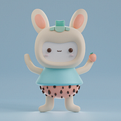 Mi Proyecto del curso: Creación de personajes kawaii en 3D con Blender . Traditional illustration, Character Design, Digital Illustration, 3D Modeling, Manga, Design, and 3D project by Frida Armas - 02.26.2022