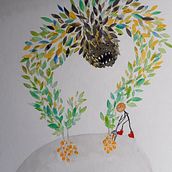 Mon projet du cours : Introduction à l’illustration pour enfants. Un proyecto de Ilustración tradicional, Bellas Artes, Pintura, Dibujo a lápiz, Dibujo, Pintura a la acuarela, Ilustración infantil y Narrativa de jordane_negre - 16.02.2022