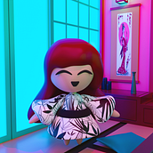 Mi Proyecto del curso: Creación de personajes kawaii en 3D con Blender . Een project van Traditionele illustratie, Ontwerp van personages, Digitale illustratie,  3D-modellering y Manga van Marco Velazco - 14.02.2022