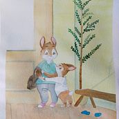 Mon projet du cours : Personnages animaux à l’aquarelle pour livres jeunesse. Traditional illustration, Fine Arts, Painting, Drawing, Watercolor Painting, Children's Illustration, and Narrative project by laureanne.sarron - 02.16.2022