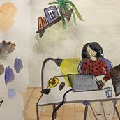 My project in Exploratory Sketchbook: Find Your Drawing Style course. Traditional illustration, Sketching, Creativit, Drawing, Watercolor Painting, Sketchbook, and Gouache Painting project by Florencia Scervino - 02.15.2022