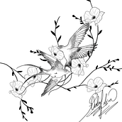 Mi Proyecto del curso: Diseño de tatuajes botánicos con Procreate. Traditional illustration, Digital Illustration, Tattoo Design, and Botanical Illustration project by Xioliz Molina - 02.16.2022