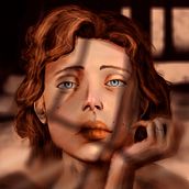 Meu projeto do curso: Retrato digital no Photoshop com um toque de fantasia. Un progetto di Illustrazione tradizionale, Disegno, Illustrazione digitale, Disegno di ritratti, Disegno digitale e Pittura digitale di leolilja - 17.02.2022