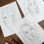 Mi Proyecto del curso: Sketchbook de retrato: explora el rostro humano. Sketching, Drawing, Portrait Drawing, Artistic Drawing, and Sketchbook project by Victoria Gianguzzo - 02.17.2022