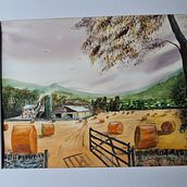 My project in Watercolor Landscapes: Experimental Tools and Techniques course. Fine Arts, Painting, and Watercolor Painting project by William Watson - 02.17.2022