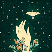 Night garden illustration for magazine. Traditional illustration, Watercolor Painting, and Drawing project by Tanya Kuzmina - 11.16.2021