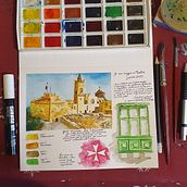 Il mio progetto del corso: Diario di viaggio ad acquerello Malta 2019. Traditional illustration, Watercolor Painting, Architectural Illustration, and Sketchbook project by Simona Zanellato - 02.18.2022