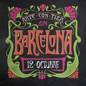 Arte con Tiza en Barcelona 2019. Design, Traditional illustration, Lettering, T, pograph, and Calligraph project by Cristina Pagnoncelli - 10.07.2019