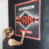 Chalk Lettering in Torino 2019. Design, Traditional illustration, Lettering, T, and pograph project by Cristina Pagnoncelli - 02.18.2022