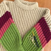 Mi Proyecto del curso: Crochet: crea prendas con una sola aguja. Projekt z dziedziny Projektowanie mod,  Tkactwo, DIY, Sz, dełkowanie, Wzornictwo tekst i liów użytkownika Savena Soir - 12.03.2022