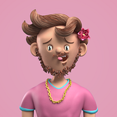 My project in 3D Self-Portrait Creation for Social Media in Cinema 4D course. Un projet de 3D, Modélisation 3D , et Conception de personnages 3D de Benn - 18.02.2022