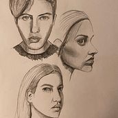 Mój projekt z kursu: Szkicowanie portretów: odkrywaj ludzką twarz. Un progetto di Bozzetti, Disegno, Disegno di ritratti, Disegno artistico e Sketchbook di Marysia Ostrowska - 18.02.2022