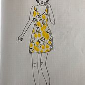 La fille à la robe citrons. Un proyecto de Ilustración tradicional de Laure Delattre - 18.02.2022