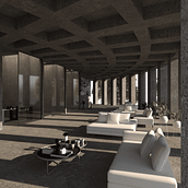 Primera propuesta espacio biblioteca publica (sin postproducción). Un progetto di Architettura, Architettura d'interni e Interior design di michelle palma negrete - 19.02.2022