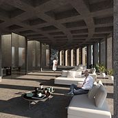 Primera propuesta espacio biblioteca publica (con postproducción). Un progetto di Architettura, Interior design e Architettura d'interni di michelle palma negrete - 19.02.2022