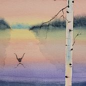 My project in Atmospheric Landscapes in Watercolor  course. Un progetto di Belle arti, Pittura e Pittura ad acquerello di Kellie Lorraine - 12.02.2022