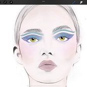 Maquillaje de dibujos. Character Design, and Digital Illustration project by Catalina Guajardo - 02.13.2022