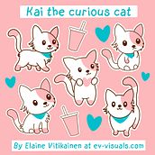 My project in Kawaii Illustration: Create Charming Characters course. Een project van Traditionele illustratie, Ontwerp van personages y Manga van Elaine Vitikainen - 14.02.2022