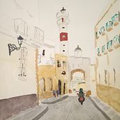 Mi Proyecto del curso: Paisajes urbanos en acuarela. Fine Arts, Watercolor Painting, and Architectural Illustration project by marceconversa - 02.19.2022