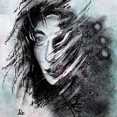 Junge Frau im Pelzmantel. Traditional illustration, Fine Arts, Drawing, Portrait Drawing, Realistic Drawing, and Artistic Drawing project by Dieter Becker - 02.19.2022