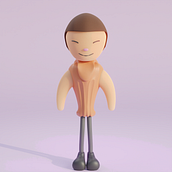My project in Kawaii Character Creation in 3D with Blender course. Traditional illustration, Character Design, Digital Illustration, 3D Modeling, and Manga project by Mihail Dimitrov - 02.19.2022