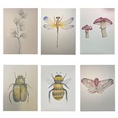 Aplicación de técnicas del curso Dibujo y composición  naturalista. Pintura em aquarela, Desenho, Ilustração naturalista, Artes plásticas, e Pintura projeto de Ana Laura Moreno Díaz - 06.02.2022