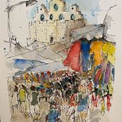 urban sketching. Design, and Traditional illustration project by tiziano cavagnino - 02.20.2022