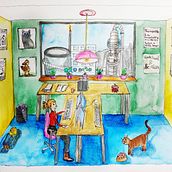 Mijn project van de cursus: Creatief schetsen: geef je illustraties levendigheid en detail. Traditional illustration, Sketching, Pencil Drawing, Drawing, Watercolor Painting, Sketchbook & Ink Illustration project by Timmermans Jolanda - 02.20.2022