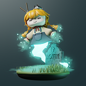 My project in Kawaii Character Creation in 3D with Blender course - Lottie. Een project van Traditionele illustratie, Ontwerp van personages, Digitale illustratie,  3D-modellering y Manga van Nubia Nicole Nelesso - 16.02.2021