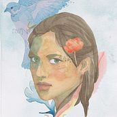 Mi Proyecto del curso: Retrato ilustrado en acuarela. Traditional illustration, Fine Arts, Painting, Drawing, Watercolor Painting, Portrait Drawing, and Artistic Drawing project by eperez90 - 02.20.2022