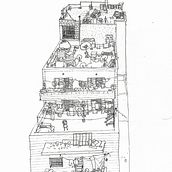 Illustration of an old building in Amman, Jordan "Ink". Un proyecto de Ilustración tradicional de m.alazem91 - 20.02.2022