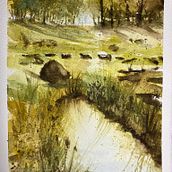 strada nel bosco. Traditional illustration project by tiziano cavagnino - 02.20.2022