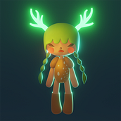 My project in Kawaii Character Creation in 3D with Blender course. Un proyecto de Ilustración tradicional, Diseño de personajes, Ilustración digital, Modelado 3D y Manga de Stephanie Chandra - 17.02.2022