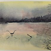 My project in Atmospheric Landscapes in Watercolor  course. Fine Arts, Painting, and Watercolor Painting project by rkitanova - 02.21.2022