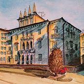 Il mio progetto del corso: Disegno architettonico con acquerello e inchiostro. Sketching, Drawing, Watercolor Painting, Architectural Illustration, Sketchbook & Ink Illustration project by Daniela Guarriello - 02.21.2022