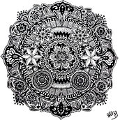 Mi Proyecto del curso: El arte de dibujar mandalas: crea patrones geométricos. Un progetto di Disegno e Illustrazione con inchiostro di Alejandra Valeria Bicciconti Sabattini - 14.02.2022