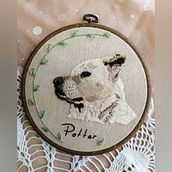 En honor a mi hermano de 4 patas. Embroider, Naturalistic Illustration, and Textile Design project by Valeria López Amaya - 02.20.2022